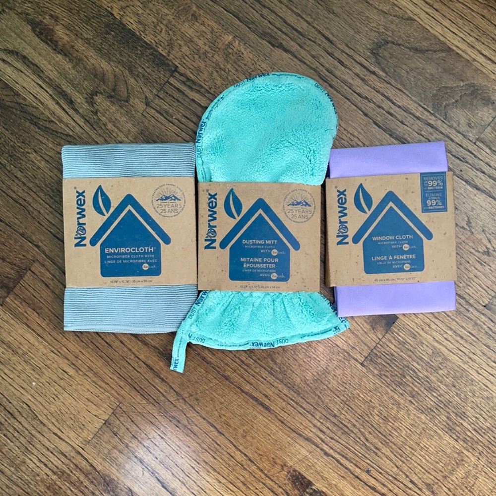 NEW Norwex Household Package - EnviroCloth, Window Cloth and Dusting Mitt